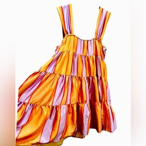 Entro Boutique satin orange & purple, peach & lavender, small flowy BEST OFFER!